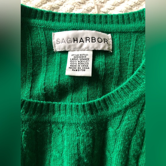 Sag Harbor Green Sweater - size L - Picture 3 of 3
